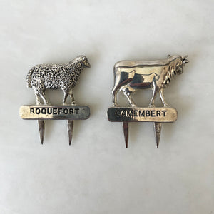 A Pair of Vintage French Cheese Markers