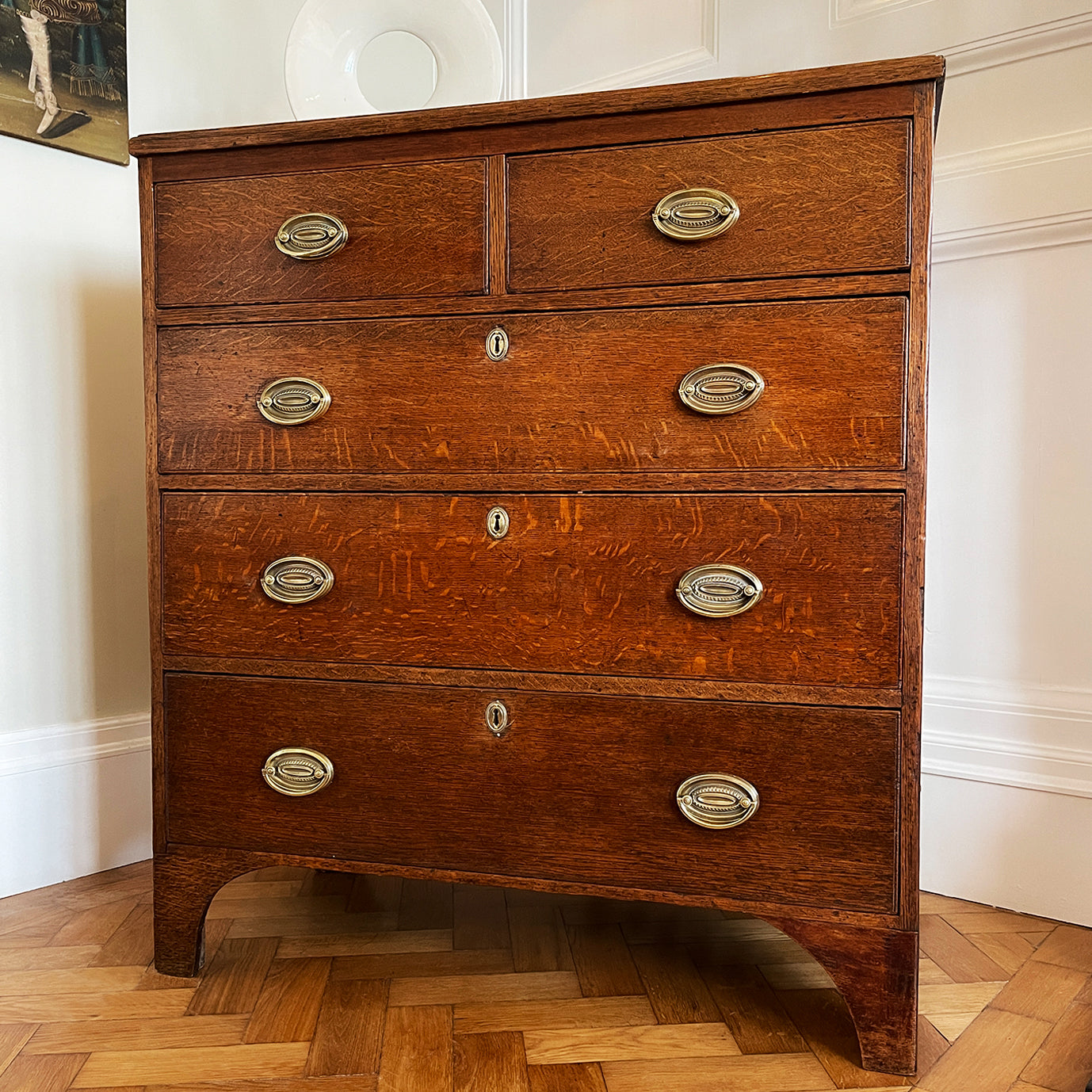 A George lll Oak Chest of Drawers