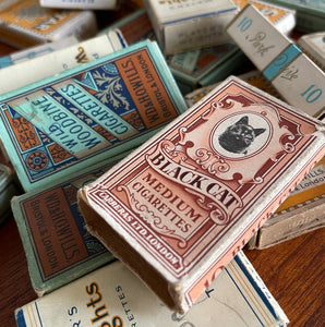 50 vintage cigarette packs are decorated with fantastic typography and imagery - SHOP NOW -  www.intovintage.co.uk