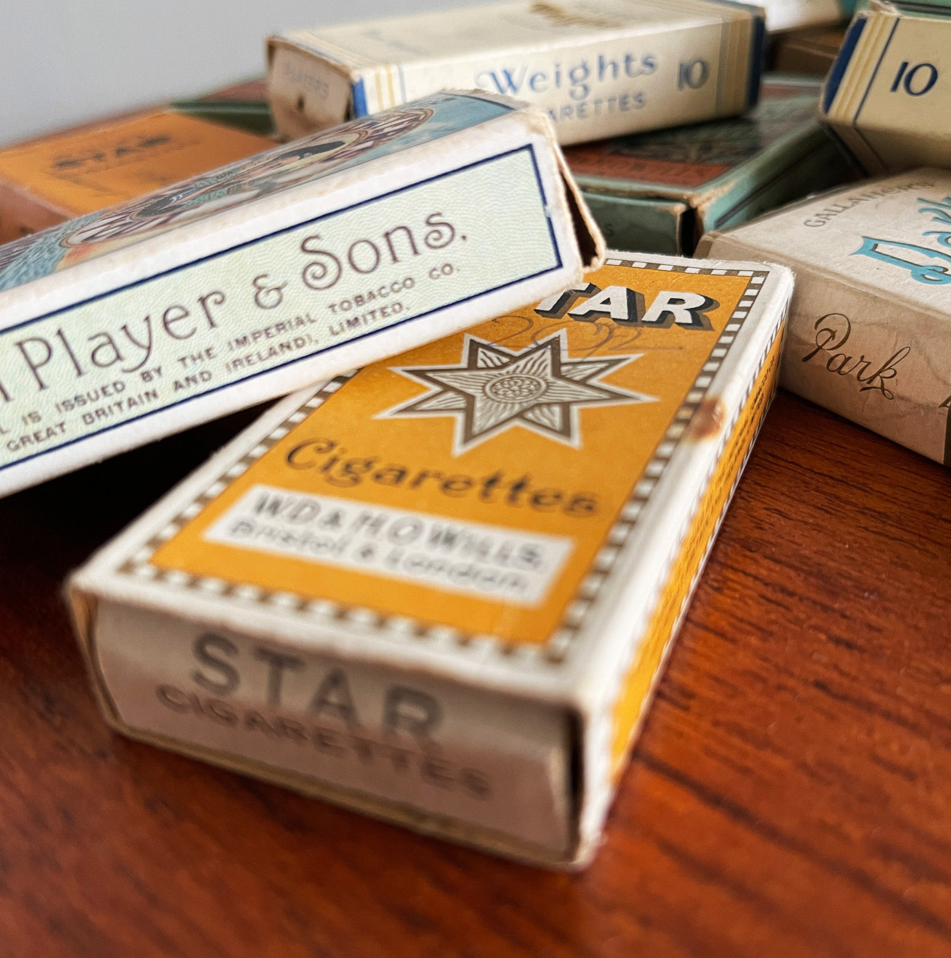 50 vintage cigarette packs are decorated with fantastic typography and imagery - SHOP NOW -  www.intovintage.co.uk
