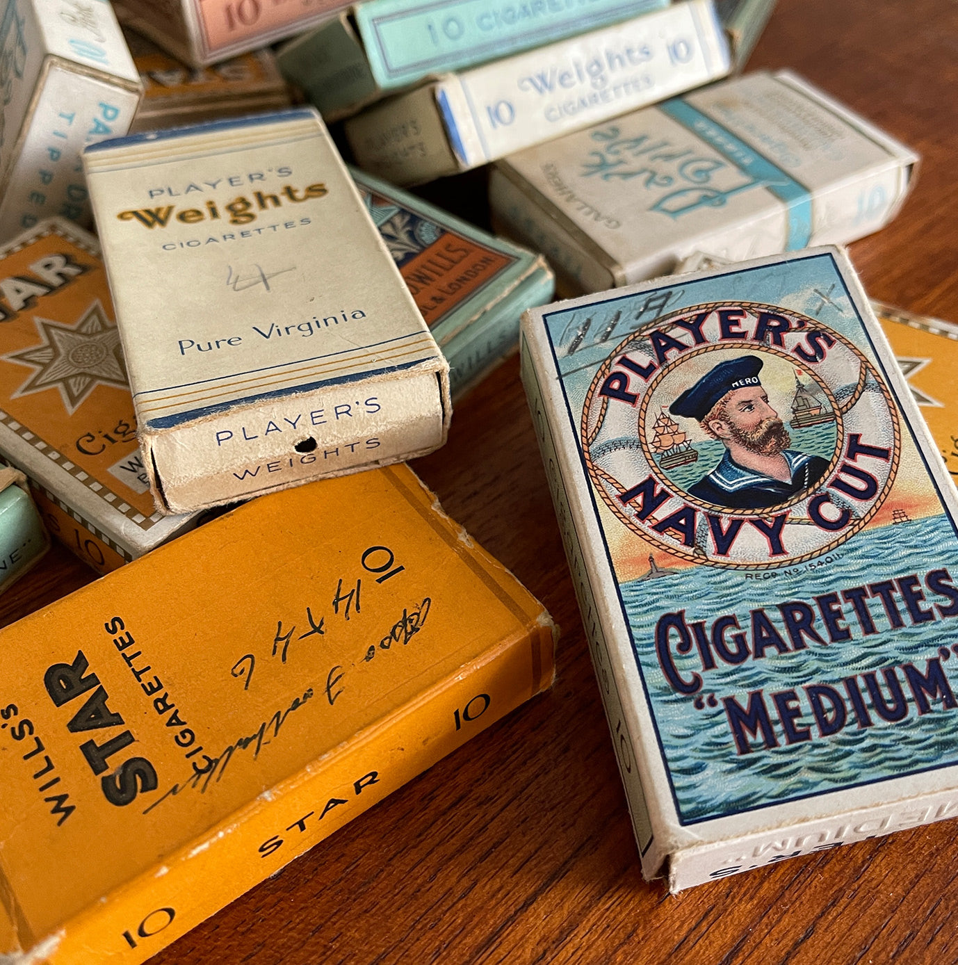 50 vintage cigarette packs are decorated with fantastic typography and imagery - SHOP NOW -  www.intovintage.co.uk