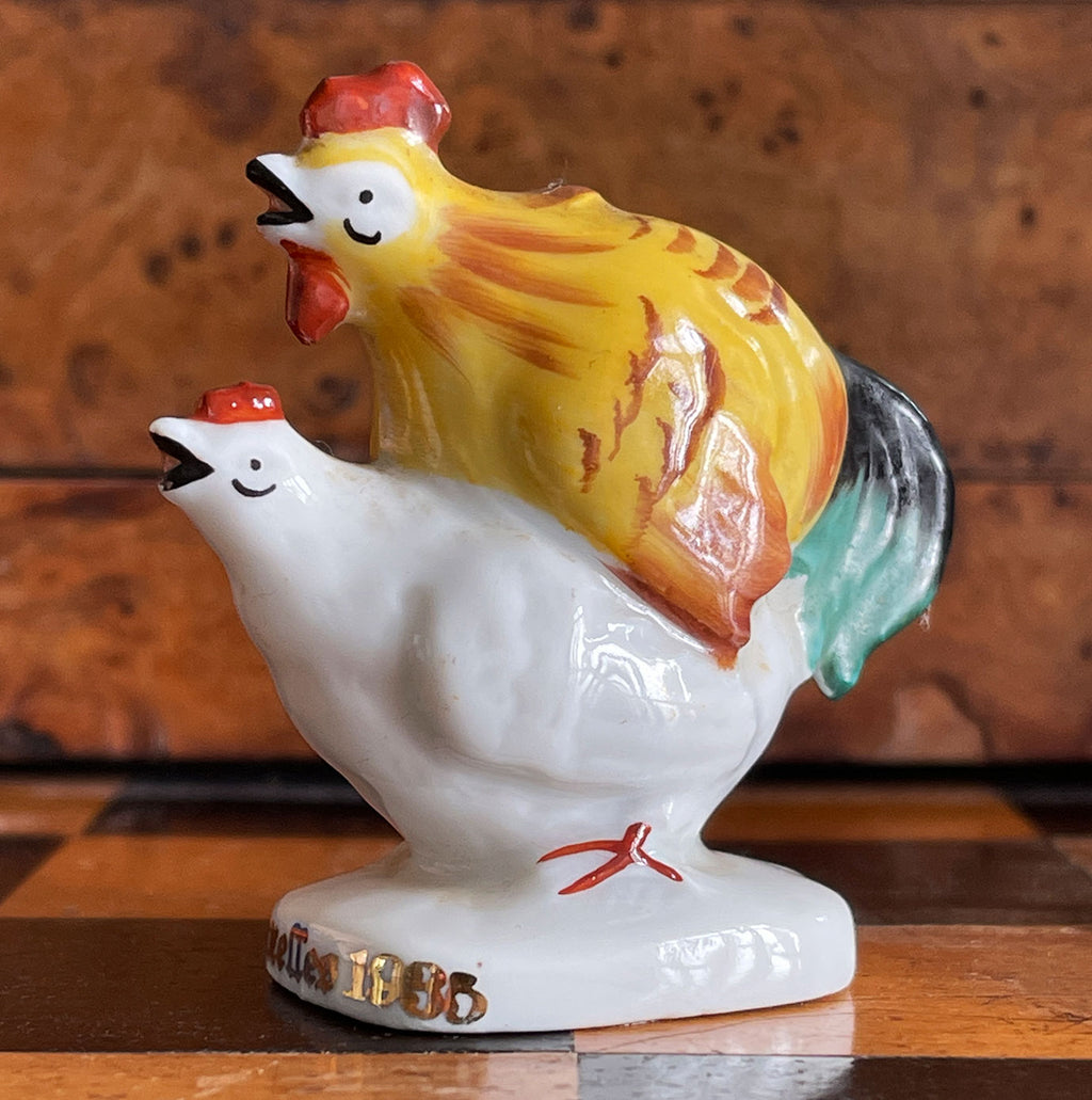 A Pair of Vintage Sexy Chickens from Belgium. Marked Bruxelles 1935 - SHOP NOW - www.intovintage.co.uk
