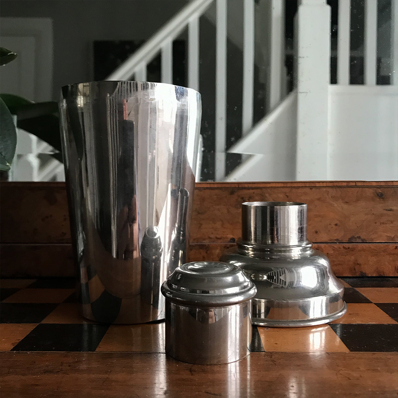 Deco Chrome Plate Cocktail Shaker