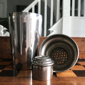 Deco Chrome Plate Cocktail Shaker