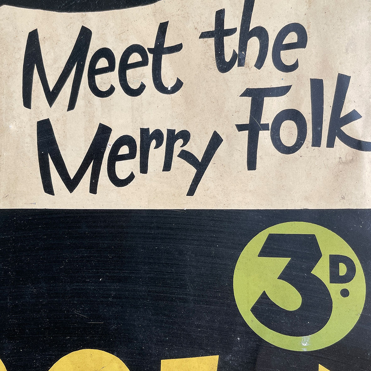 A Vintage Tin Comic Advertising Sign