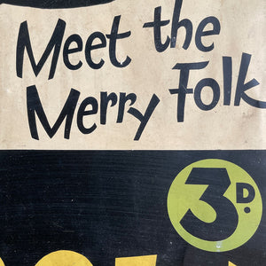 A Vintage Tin Comic Advertising Sign