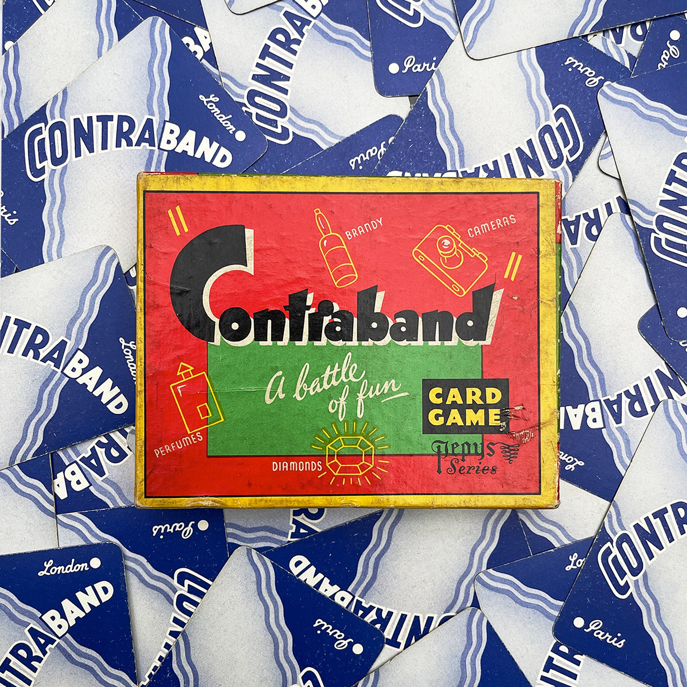 Contraband - Vintage Pepys illustrated card game from the 1940's - - SHOP NOW - www.intovintage.co.uk