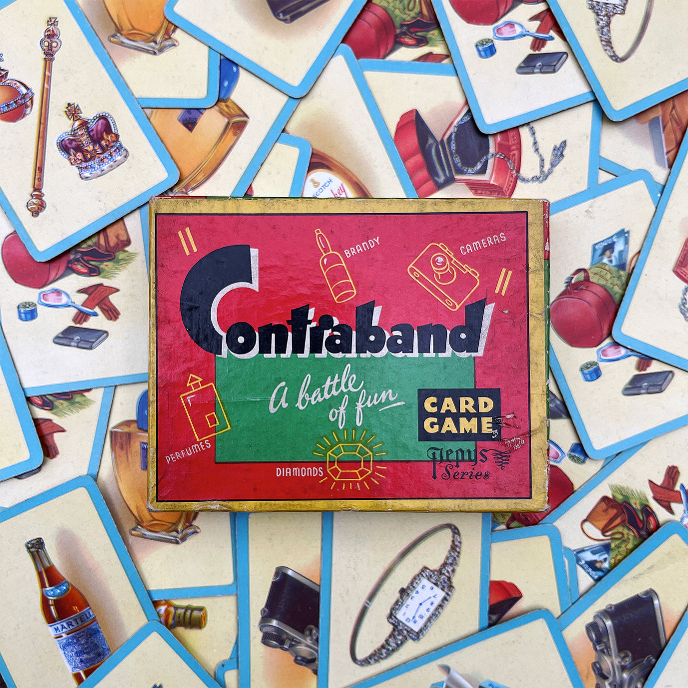 Contraband - Vintage Pepys illustrated card game from the 1940's - - SHOP NOW - www.intovintage.co.uk