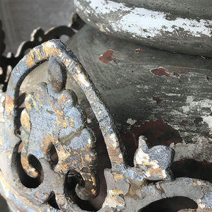 Beautifully distressed large Victorian Antique Copper Lantern. Years of weather have turned this lamp in to a thing of beauty. It stands XX tall with a decorative lead border that has remnants of the gold paint that adorned it. In good structural order having been dismantled, cleaned and re-assembled - SHOP NOW - www.intovintage.co.uk