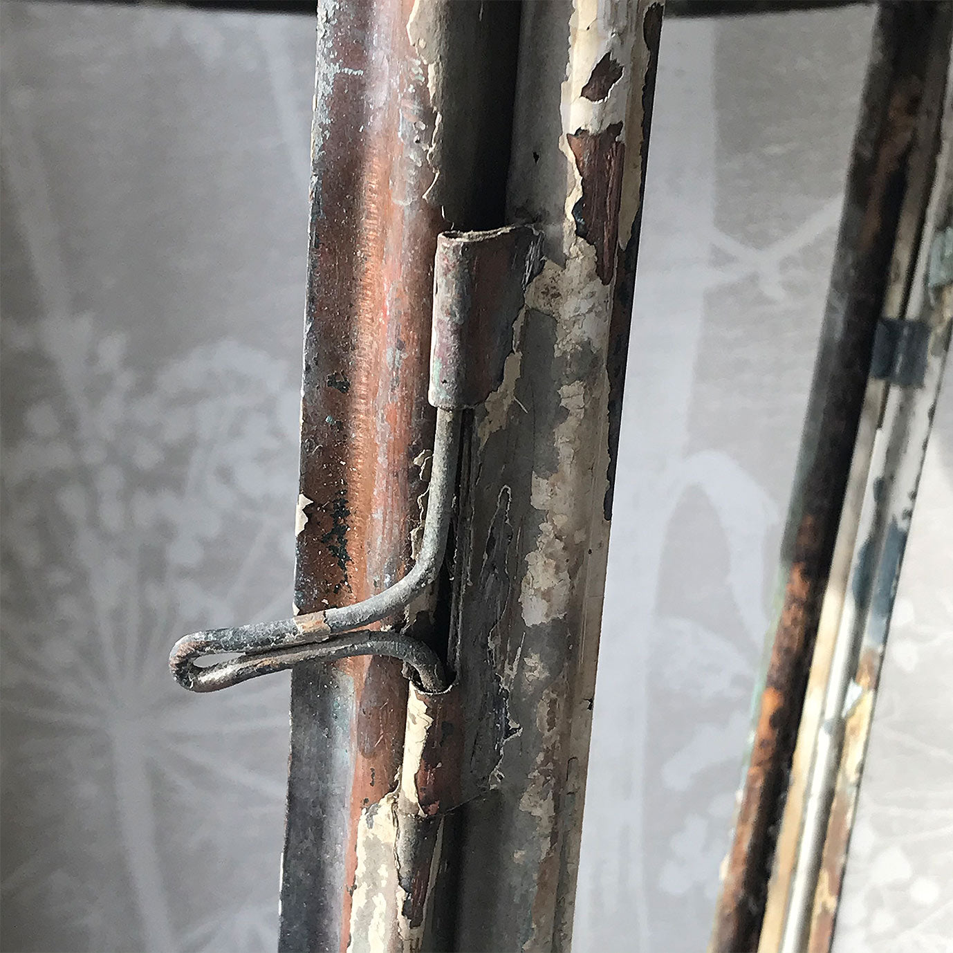 Beautifully distressed large Victorian Antique Copper Lantern. Years of weather have turned this lamp in to a thing of beauty. It stands XX tall with a decorative lead border that has remnants of the gold paint that adorned it. In good structural order having been dismantled, cleaned and re-assembled - SHOP NOW - www.intovintage.co.uk