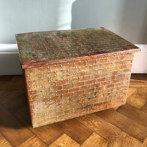 Stylish useful Vintage Copper trunk. It has a brick like pattern and a great patina - SHOP NOW - www.intovintage.co.uk