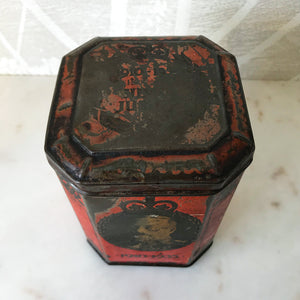 Coronation Tin for King Edward & Queen Mary from 1935 with a wonderful ratty patina - SHOP NOW - www.intovintage.co.uk