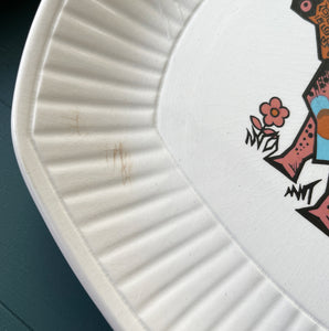 A set of funky 4 Vintage 1970's English Ironstone Pottery "Beefeater" Steak and Grill Plates - SHOP NOW - www.intovintage.co.uk