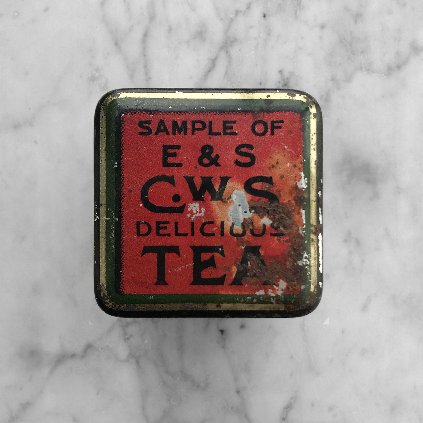 Cws Instant Tea Powder Vintage CWS Tea Sample Tin - IntoVintage.co.uk – Intovintage.co.uk