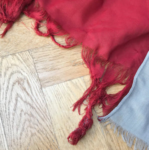 A Large Vintage Danish Flag. Marked 'Danmark' on the seem that also has a cast metal fastener. These flags look great framed and hung on the wall or, use it as a cool through or table cloth! - SHOP NOW - www.intovintage.co.uk