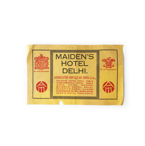 Vintage Indian Luggage Label