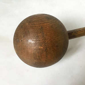 An extremely tactile antique club with a bamboo handle and spherical oak head - SHOP NOW - www.intovintage.co.uk