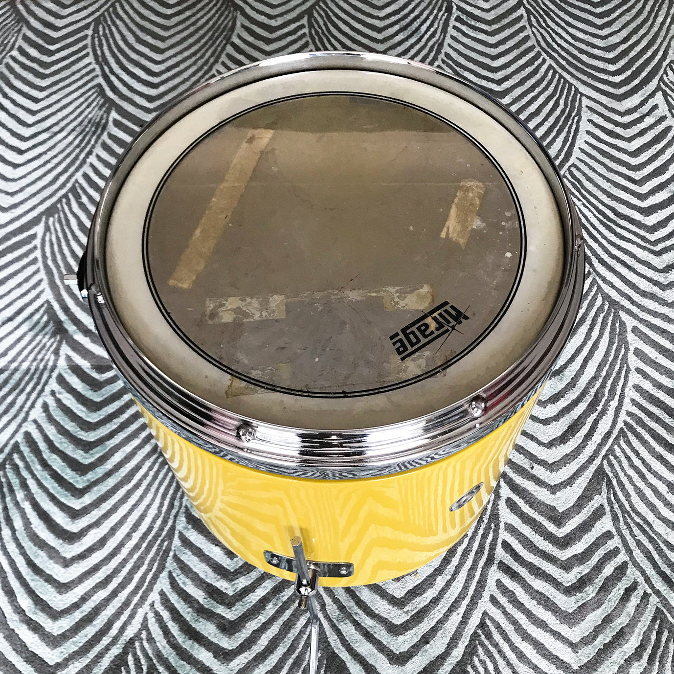 Drum roll please... Cool Funky Vintage Arbiter Drum in a fantastic, popping mustard yellow colour. Makes a fantastic cool side table adding that glam rock feel to any room! - SHOP NOW - www.intovintage.co.uk