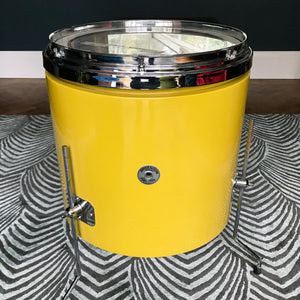 Drum roll please... Cool Funky Vintage Arbiter Drum in a fantastic, popping mustard yellow colour. Makes a fantastic cool side table adding that glam rock feel to any room! - SHOP NOW - www.intovintage.co.uk