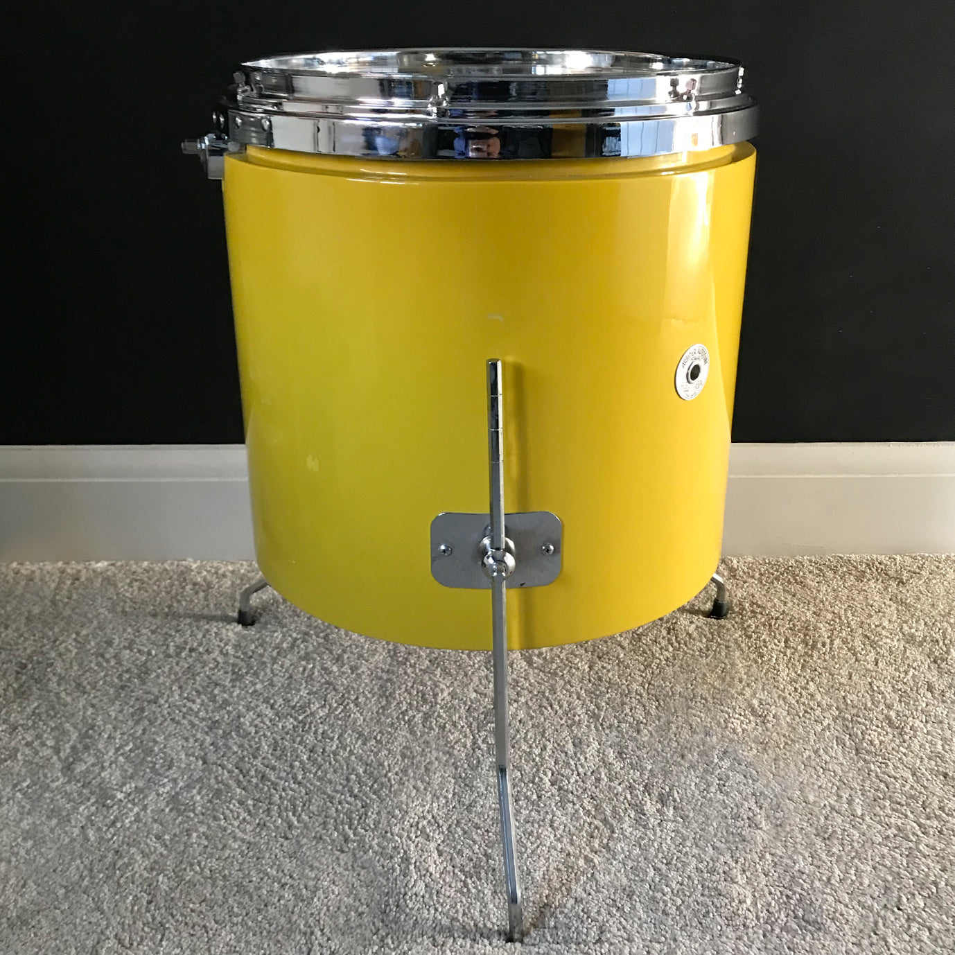 Drum roll please... Cool Funky Vintage Arbiter Drum in a fantastic, popping mustard yellow colour. Makes a fantastic cool side table adding that glam rock feel to any room! - SHOP NOW - www.intovintage.co.uk