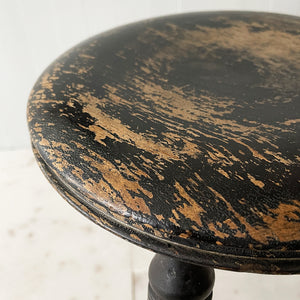 A Victorian Ebonised Milking Stool with the most perfect ware to its surface. It has three finely turned legs and a beautiful profile to the seats edge. Nice and stable too - SHOP NOW - www.intovintage.co.uk