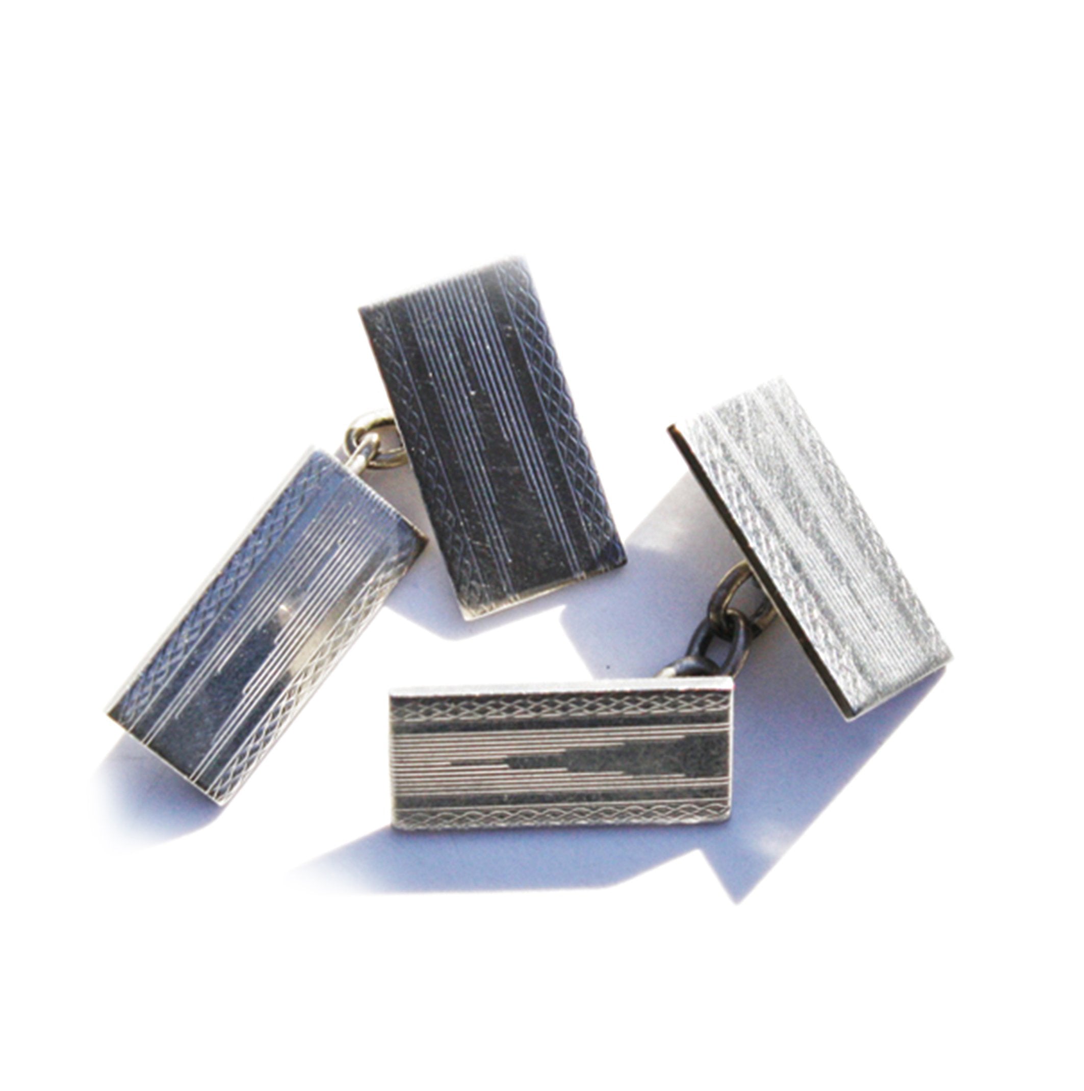 Deco Steel Cufflinks