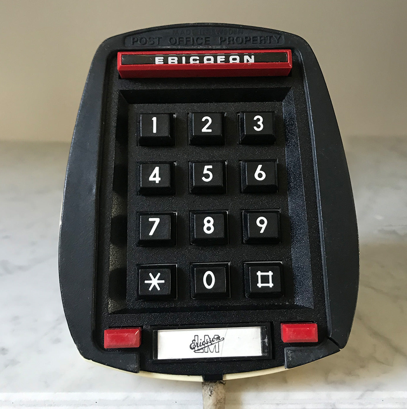Classic cool 70's Ericofon Cobra 700 electronic one piece push button telephone would look fab as a display piece or you could get it converted for use with today's telephone system - SHOP NOW - www.intovintage.co.uk