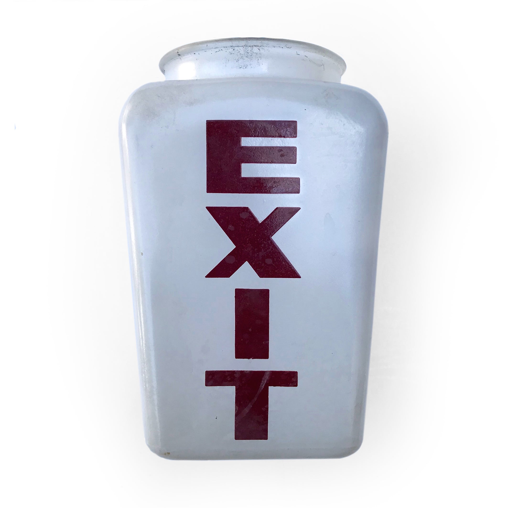 Vintage Cinema Glass EXIT Lampshade