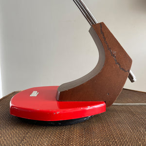 A  lamp by Fase of Madrid, Spain - model Falux. Designed by Luiz Perez de la Oliva in the early 1970s. Made from a combination of hard wood, aluminium and chromed steel. It stands on a fully rotating base that houses the on/off switch - SHOP NOW - www.intovintage,co.uk