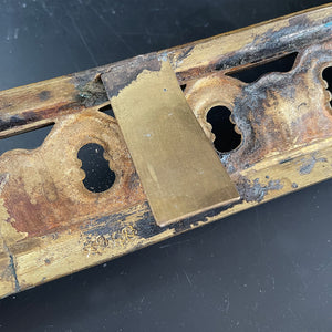 Victorian Gilded Cast Brass Fireplace Ash Keep with Its Rococo styling adding a touch of grandeur to any fireplace. It sits across the floor of the hearth below the basket stopping the ash spill out over the front of the fireplace. Good looking and practical too - SHOP NOW - www.intovintage.co.uk