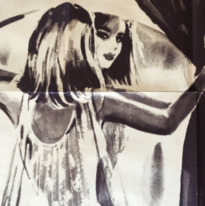 Very large and very cool vintage saucy French film poster. 'Les dernier heures d'une vierge' was released in 1972 - SHOP NOW - www.intovintage.co.uk