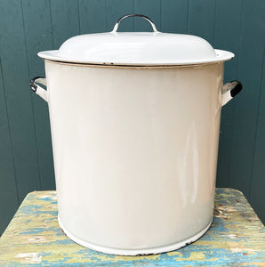 A Vintage Enamel Flour Bin with original 'Tubular Brands' manufacturer sticker. It has great typography to the front. Good looking and very practical if you love to cook - SHOP NOW - www.intovintage.co.uk
