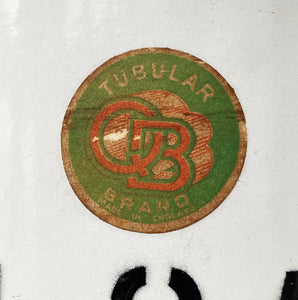 A Vintage Enamel Flour Bin with original 'Tubular Brands' manufacturer sticker. It has great typography to the front. Good looking and very practical if you love to cook - SHOP NOW - www.intovintage.co.uk