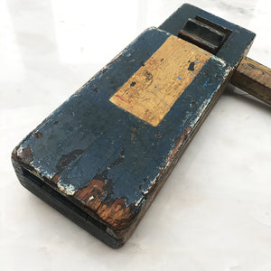 Vintage Scratch Built Football Clacker Rattle. Finished in a wonderfully aged paint finish with lots of match wear! Probably used to cheer on our local side Southend United (The Shrimpers!) - SHOP NOW - www.intovintage.co.uk