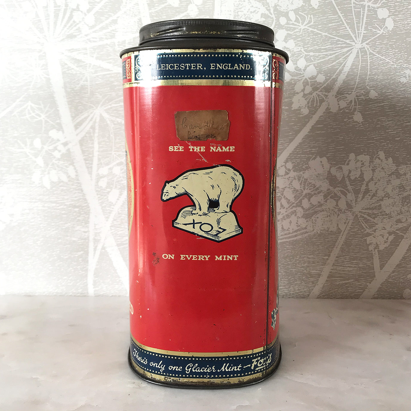 Fox's Glacier Mints Shop Tin in Good Condition with fantastic graphics and great patina. Good clean piece - SHOP NOW - www.intovintage.co.uk