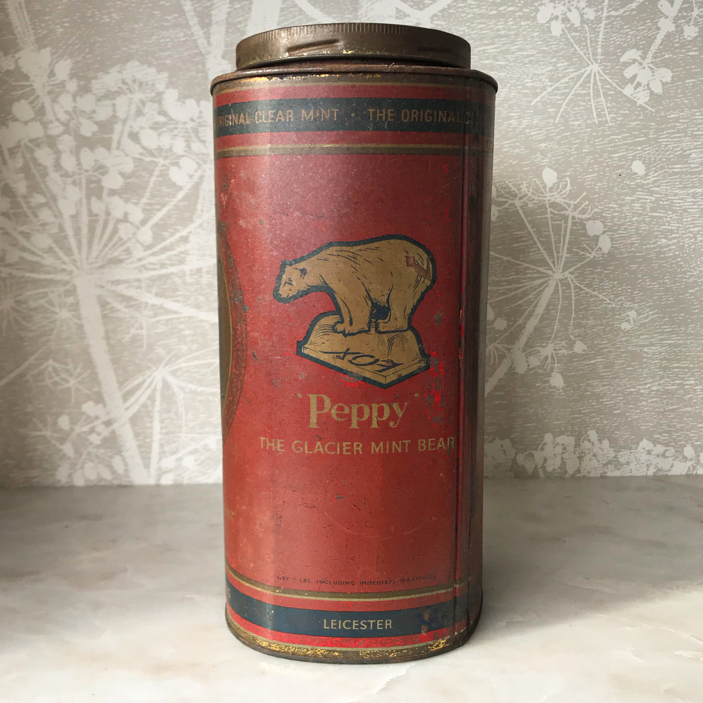 Fox's Glacier Mints Shop Tin in Good Condition with fantastic graphics and great patina. Good clean piece - SHOP NOW - www.intovintage.co.uk