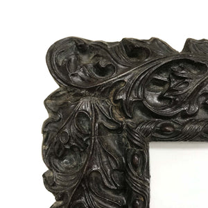 Antique Paper Mache Frame. A 'wood like' paper mache frame, which uses a beautiful embossed style decoration of entwining leaves - SHOP NOW - www.intovintage.co.uk
