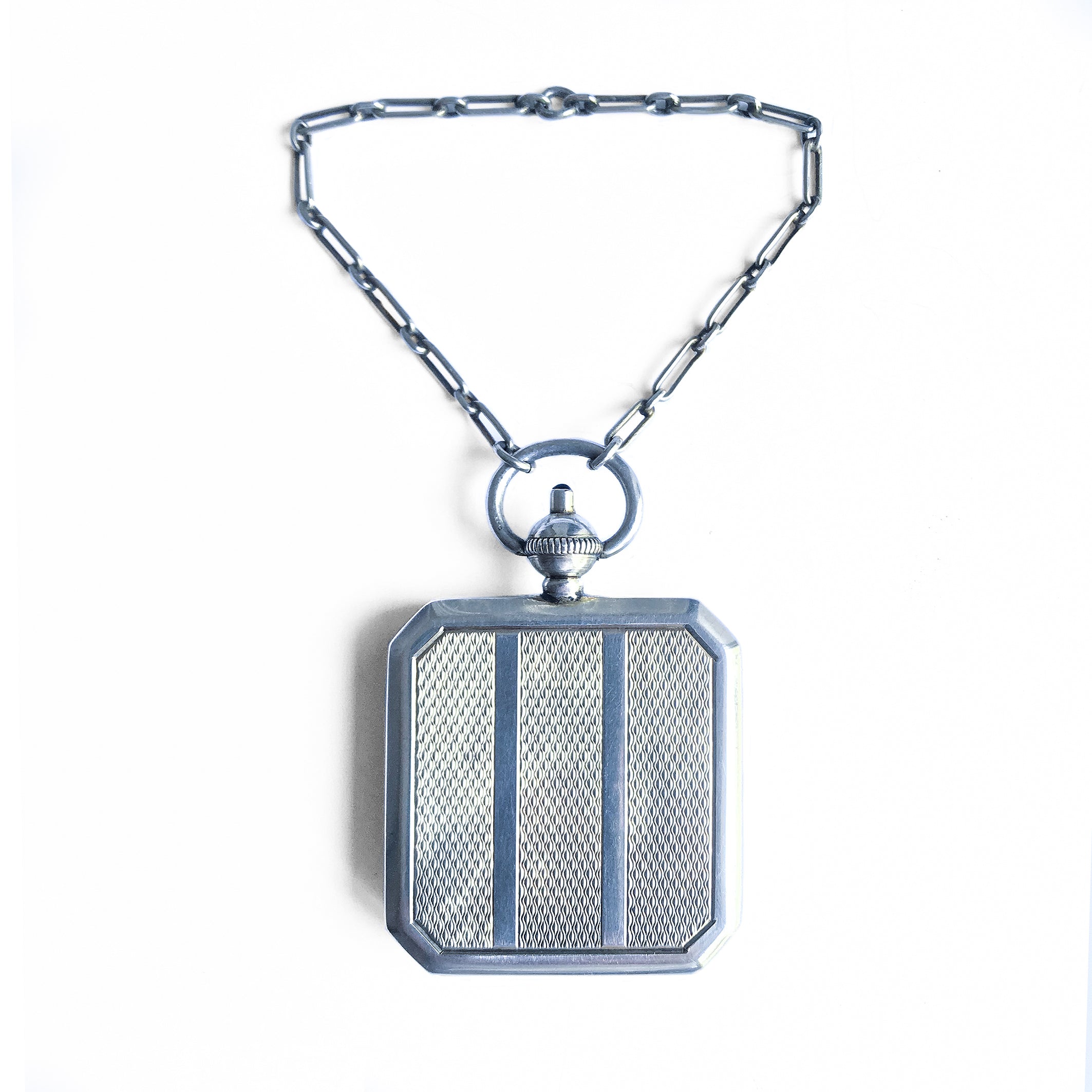 A German Silver Powder Box & Mirror