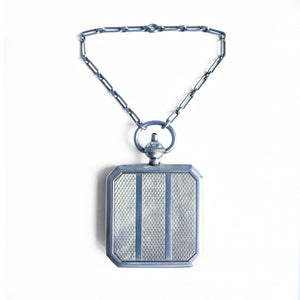 A German Silver Powder Box & Mirror