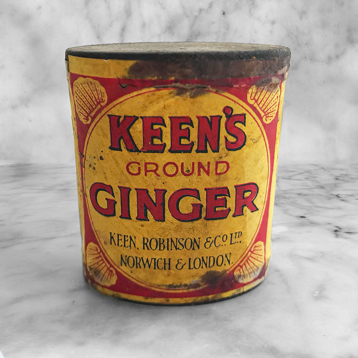 Small Vintage unopened Keen's Genuine Ground Ginger Tin from Keen, Robinson & Co Ltd, Norwich and London.  - SHOP NOW - www.intovintage.co.uk