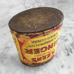 Small Vintage unopened Keen's Genuine Ground Ginger Tin from Keen, Robinson & Co Ltd, Norwich and London.  - SHOP NOW - www.intovintage.co.uk
