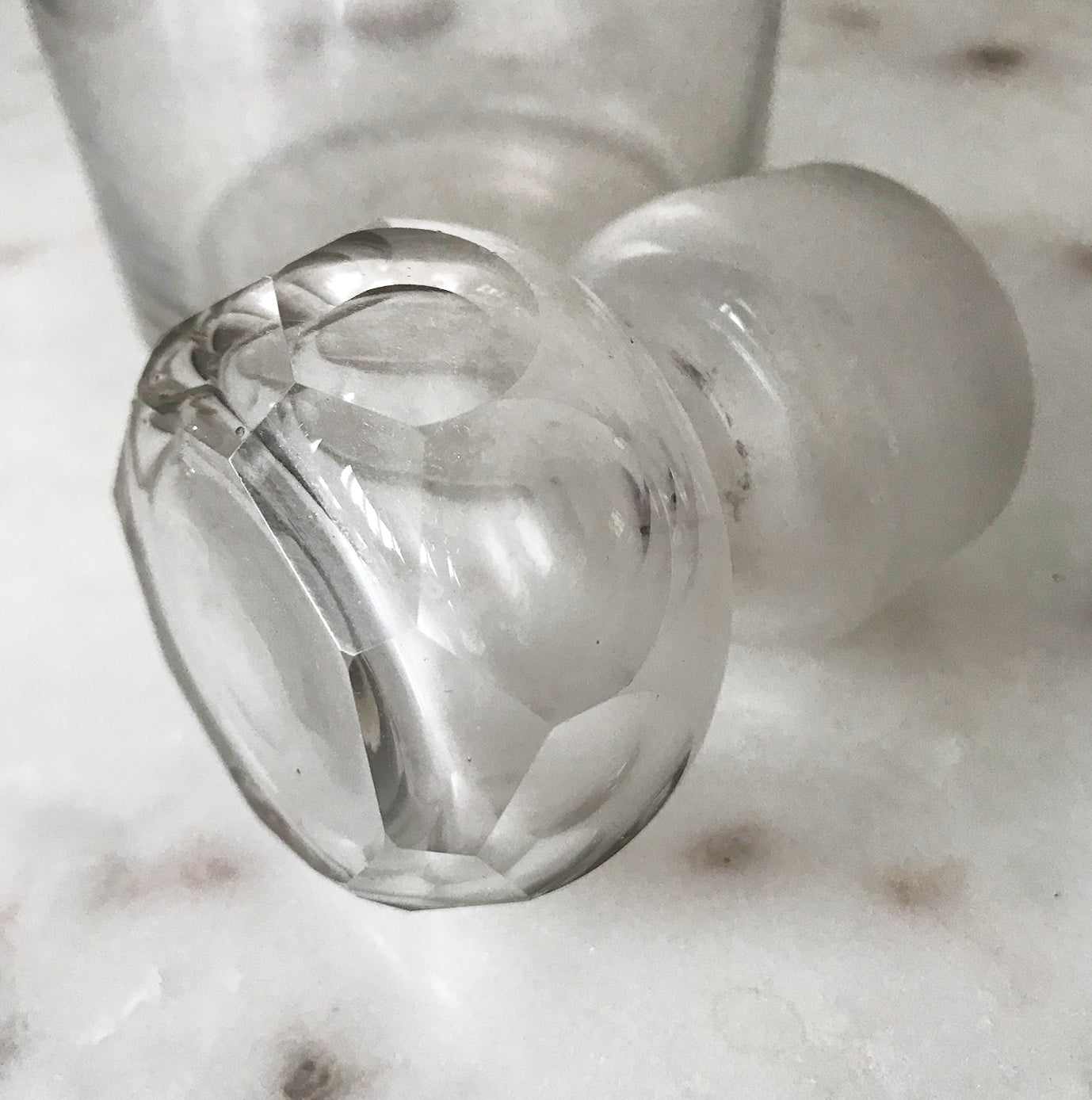 Vintage Clear Apothecary Bottle with an original paper label from Hedley E. Dwelly, High-Class Drug Stores, 41, Acton Lane, Harlesden. N.W. London - SHOP NOW - www.intovintage.co.uk