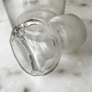 Vintage Clear Apothecary Bottle with an original paper label from Hedley E. Dwelly, High-Class Drug Stores, 41, Acton Lane, Harlesden. N.W. London - SHOP NOW - www.intovintage.co.uk