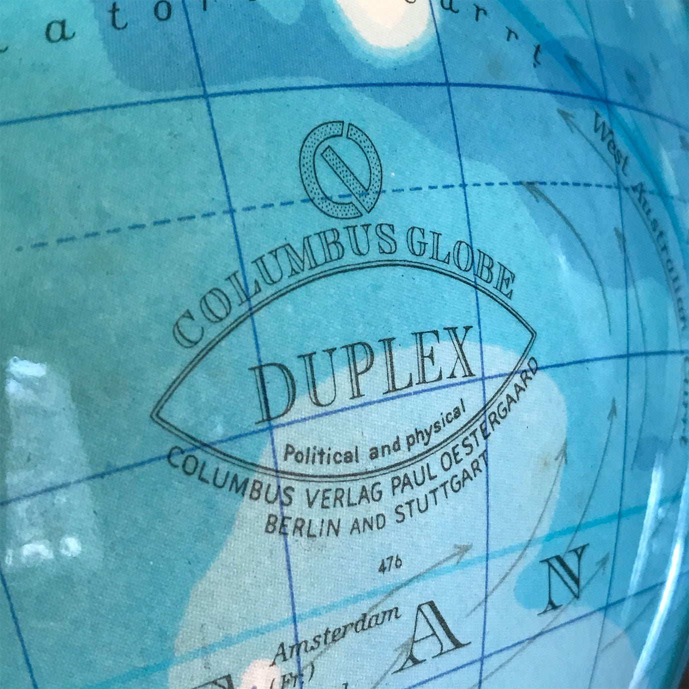 Cool Vintage Illuminated Columbus Globe by German company Paul Oestergaard of Berlin and Stuttgart - SHOP NOW - www.intovintage.co.uk