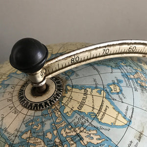 Vintage Chad Valley Tin Globe. Marked Chad Valley, and shows the Royal Warrant on the base. I lovely little item for display - SHOP NOW - www.intovintage.co.uk