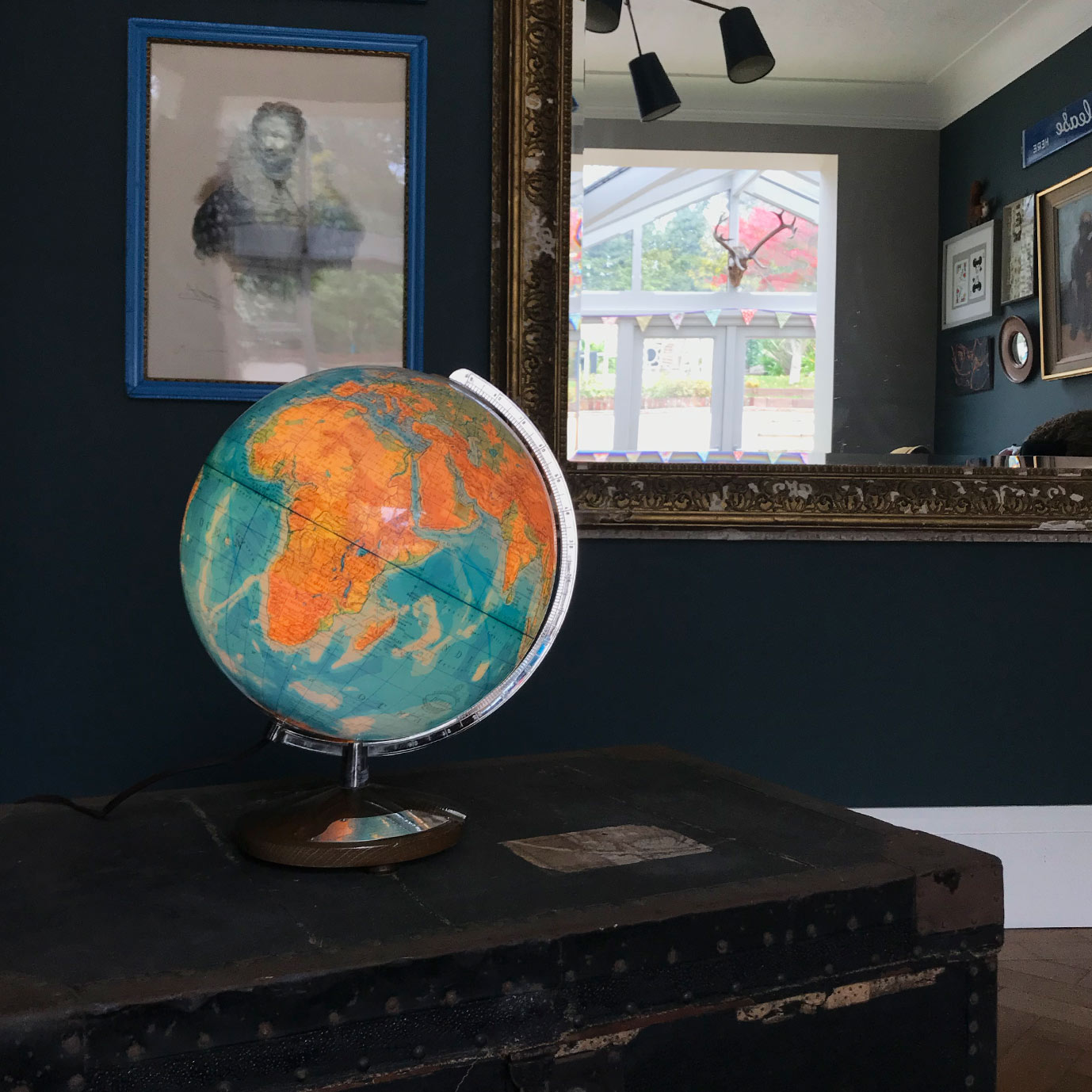 Cool Vintage Illuminated Columbus Globe by German company Paul Oestergaard of Berlin and Stuttgart - SHOP NOW - www.intovintage.co.uk