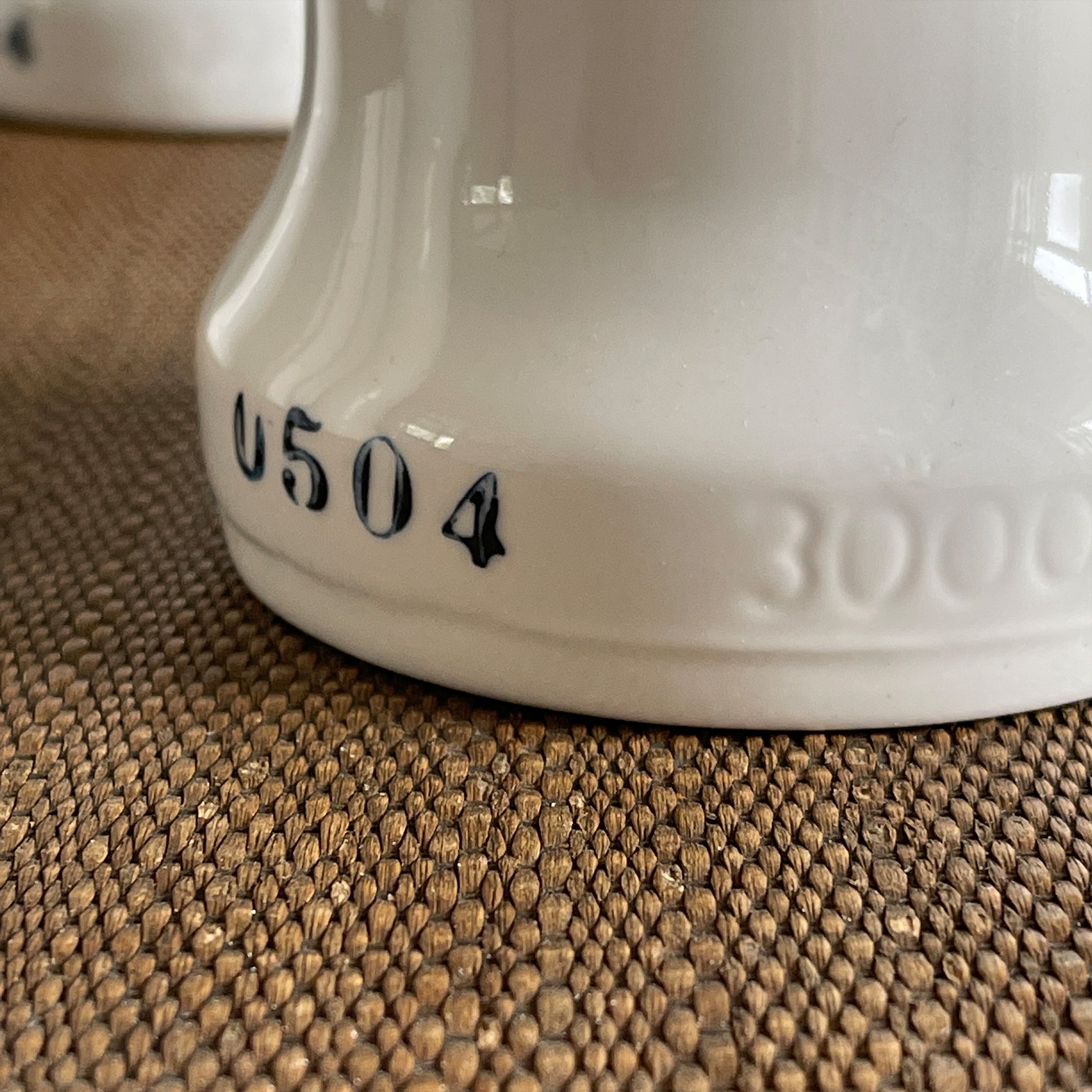 We have four of these beautiful, sculptural Factory Glove Moulds available. Each one is finished in a white glaze and marked '0504' in blue numerals on the rim of the base. All in perfect condition - SHOP NOW - www.intovintage.co.uk
