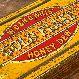 Vintage Gold Flake Honey Dew Tobacco Tin from W.D & H.O Wills. Great colourful graphics to the front, sides with drilled air holes as part of the tin design - SHOP NOW - www.intovintage.co.uk