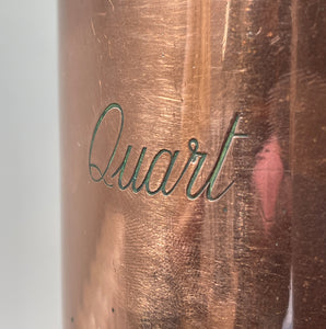 An original mid 20th Century, 1 Quart British Royal Navy Rum or Grog Cup in great condition. With the Queen Elizabeth 'ER' mark over the numeral '6' to the rim. The word 'Quart' is in a script typeface and is positioned central to the cup's height - SHOP NOW - www.intovintage.co.uk