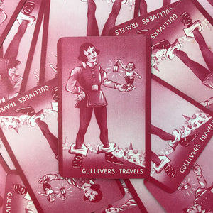 Vintage Pepys illustrated card game from the 1940's - Gulliver's Travels! It has the most charming, fun illustrations of all the characters from Gulliver's travels to Lilliput. - SHOP NOW - www.intovintage.co.uk